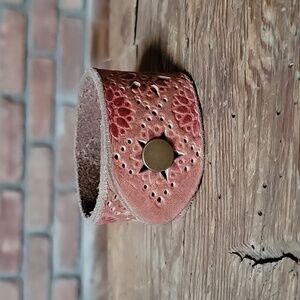 Upcycled Reimagined Leather Cuff Bracelet